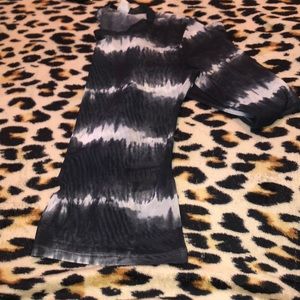 Black and white see through long sleeve.